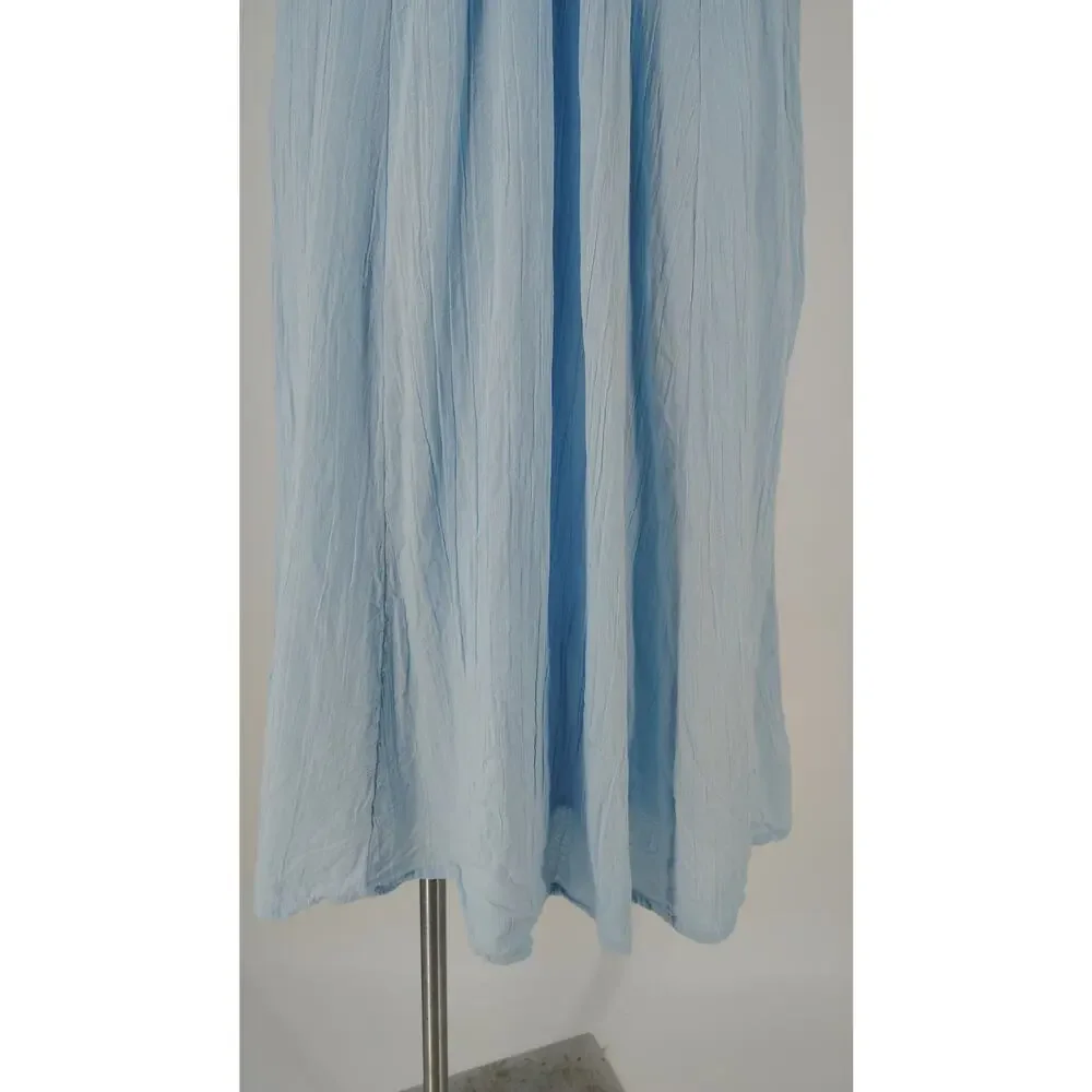 Free People All You Need Is Lace Midi Dress Blue Lace Cottagecore Size Small